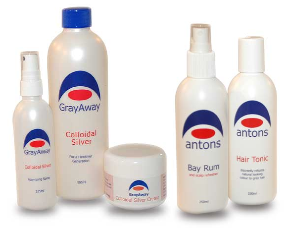 GrayAway Colloidal Silver, Antons Bay Rum and HairTonic